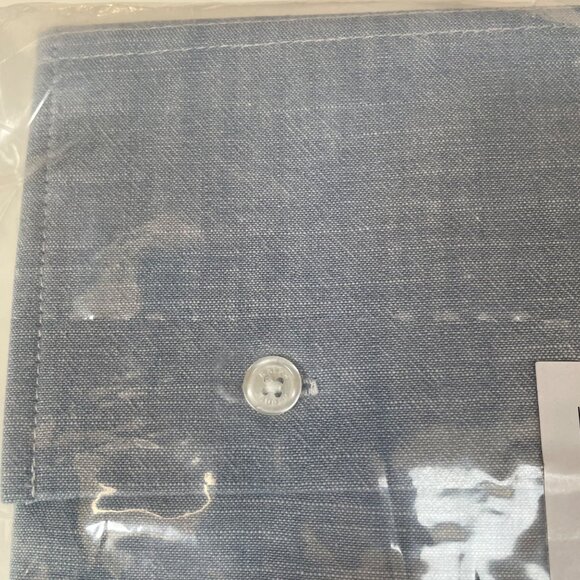 Ralph Lauren Workshirt Chambray Extra Deep Fitted Sheet CALIFORNIA KING MS$245 - Picture 4 of 5